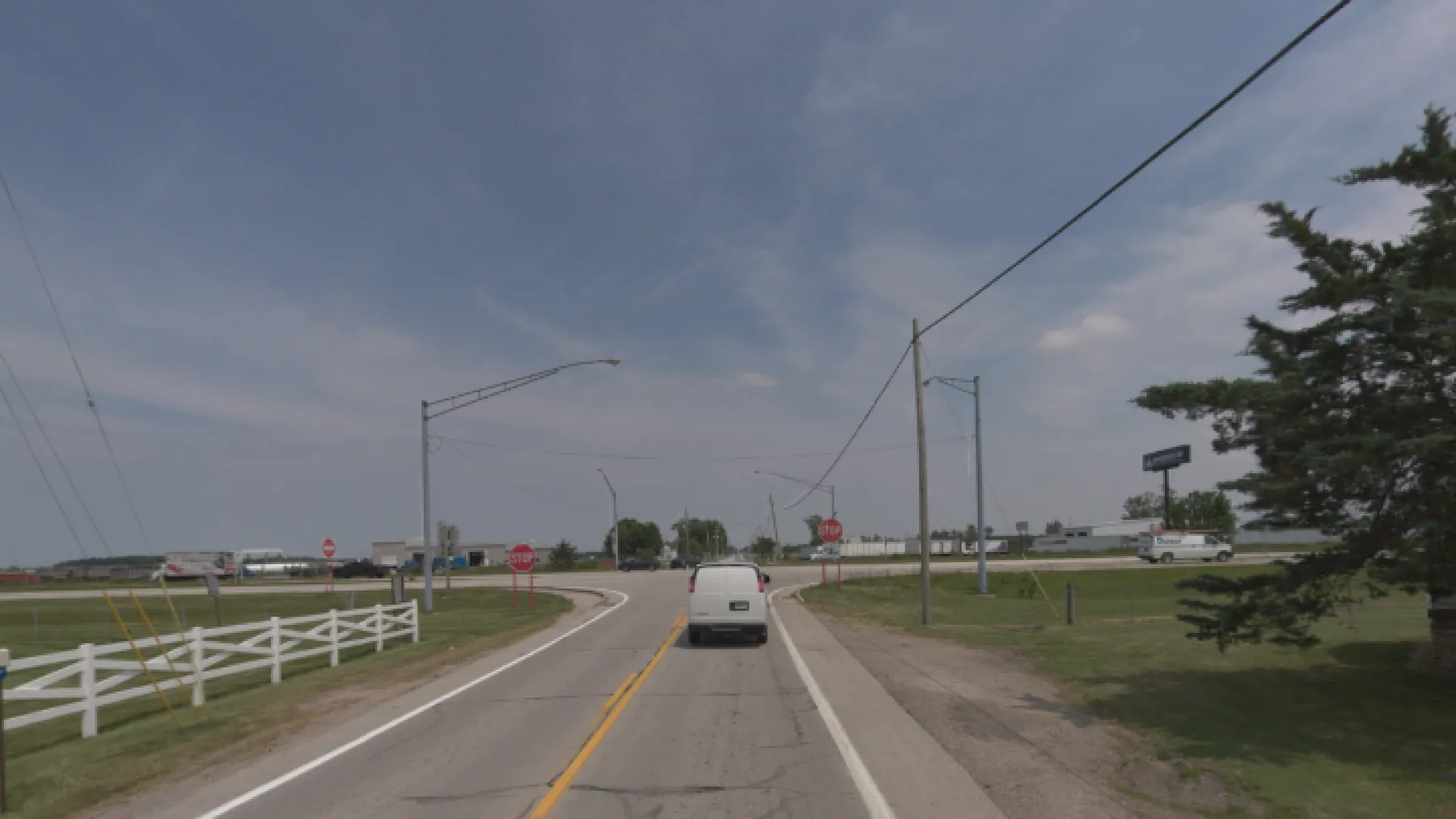 SR 163 approaching the SR 420 intersection, from Mapster street-level imagery